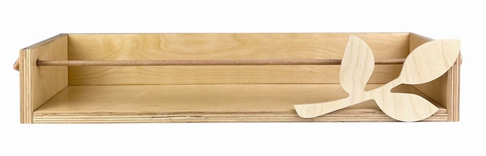 Wandregal mit Tablett. 50 x 15 x 9 cm.