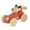 Egmont Rennwagen aus Holz mit Hund. 12x7x7