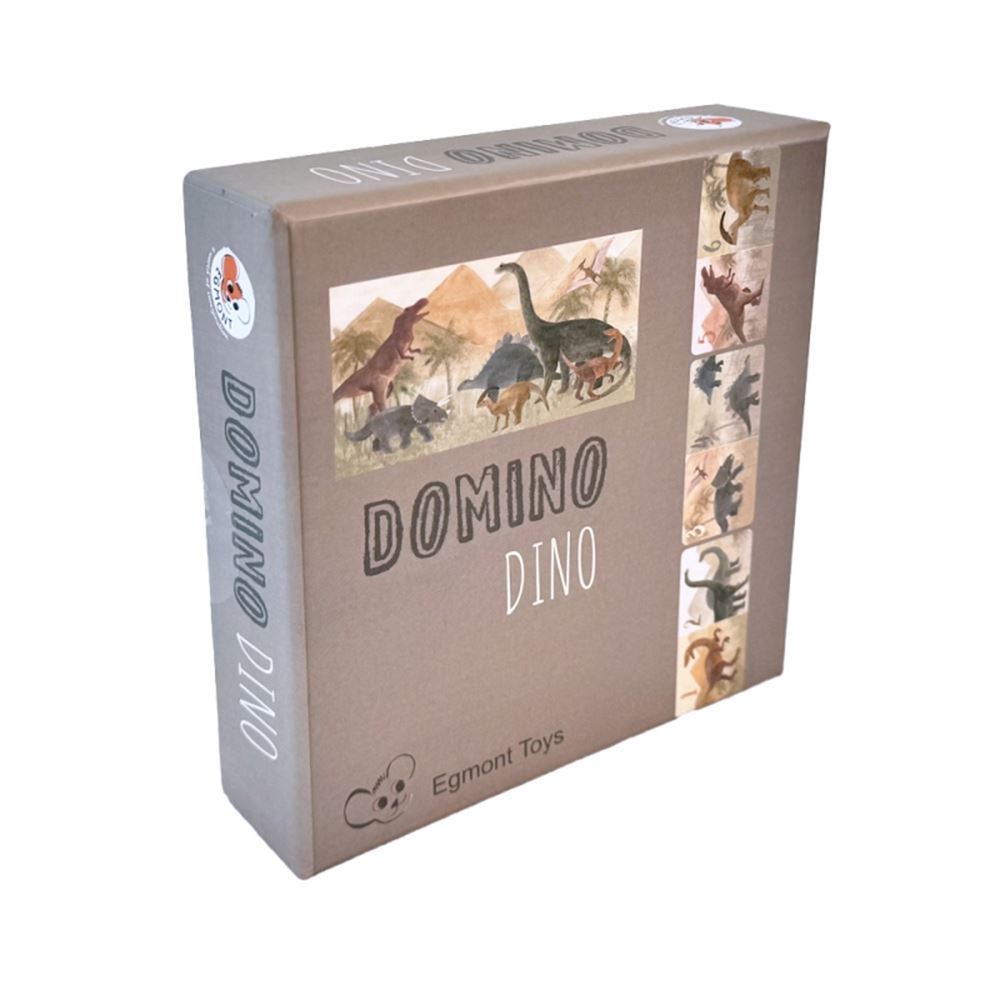 Domino-Karton, Dinosaurier. FSC-Karton. 3+