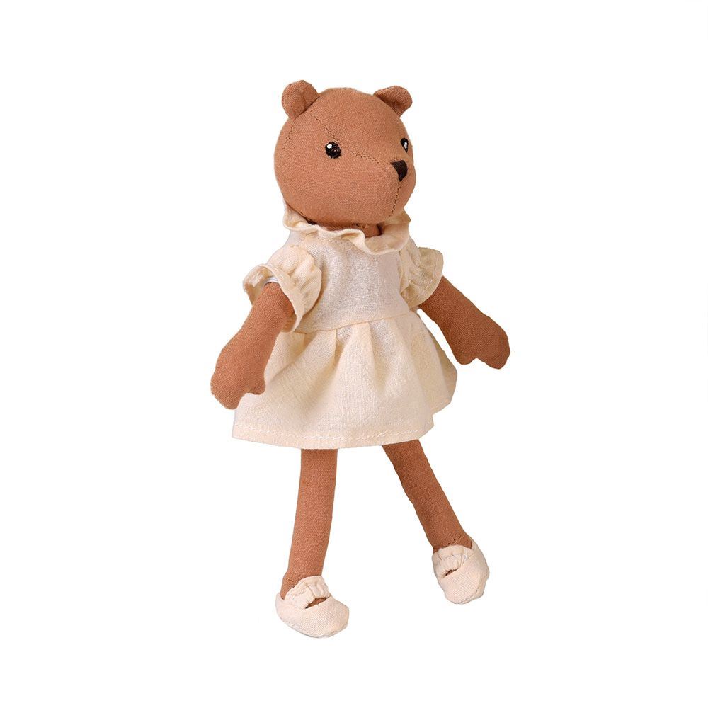 Egmont umarmt Juliette, die Bärin. 20 cm.