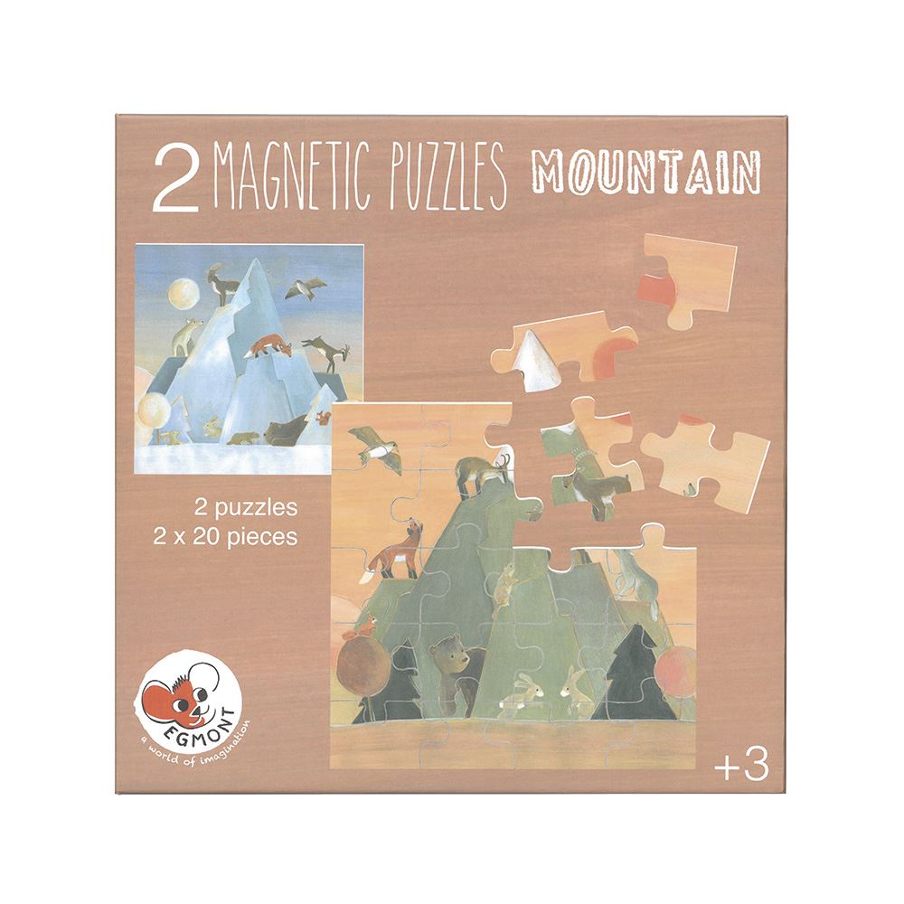 Magnetpuzzle Berge. 17,5x17,5x1cm.