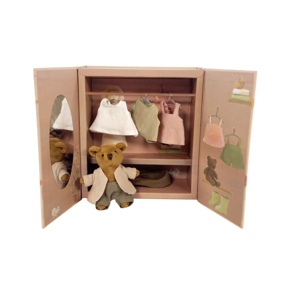 Egmont-Garderobe mit Bär. 18x16x6 cm.