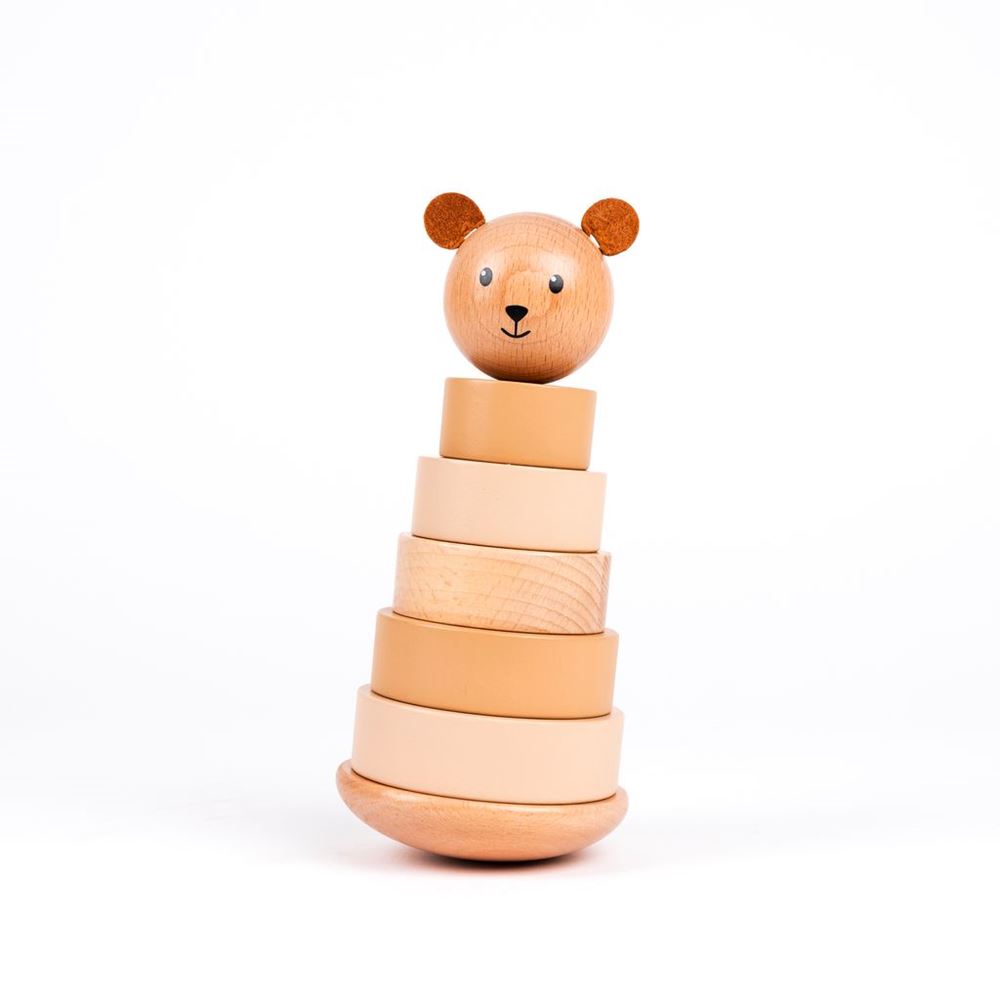 Holzstapel Bär Marcel. 21x10x10cm