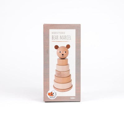 Holzstapel Bär Marcel. 21x10x10cm