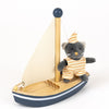 Egmont Malo, die Katze im Boot. 18x18x8