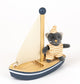 Egmont Malo, die Katze im Boot. 18x18x8