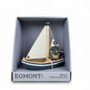 Egmont Malo, die Katze im Boot. 18x18x8