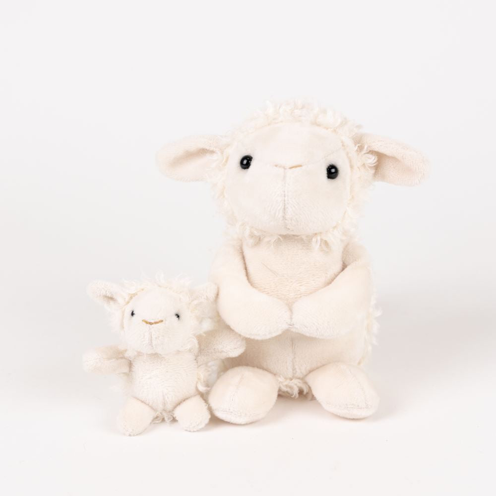 Egmont Kuscheltier Schaf mit Baby. 15x15x12