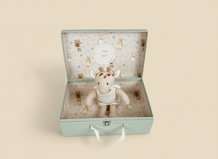 Kuscheltier Leonie die Giraffe Geschenkbox