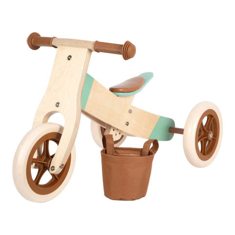 Kleiner Fuß Holz Dreiradtrike Karamellbraun