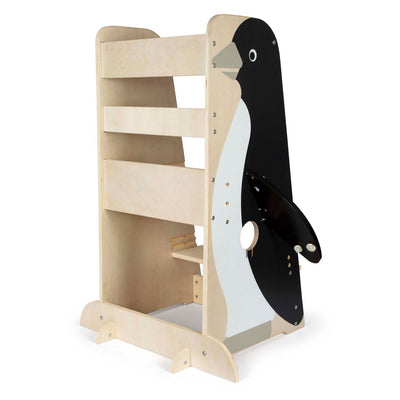 Kleiner Fuß Holzlernturm Pinguin Wild Life, 92 cm