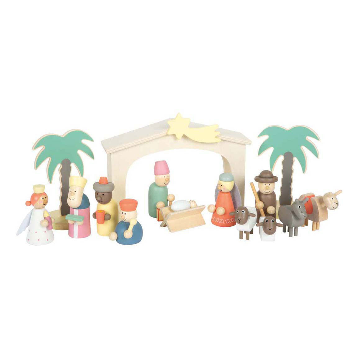 Kleiner Fuß - Holz Kribbe Weihnachtsgeschichte Spiel Set Set