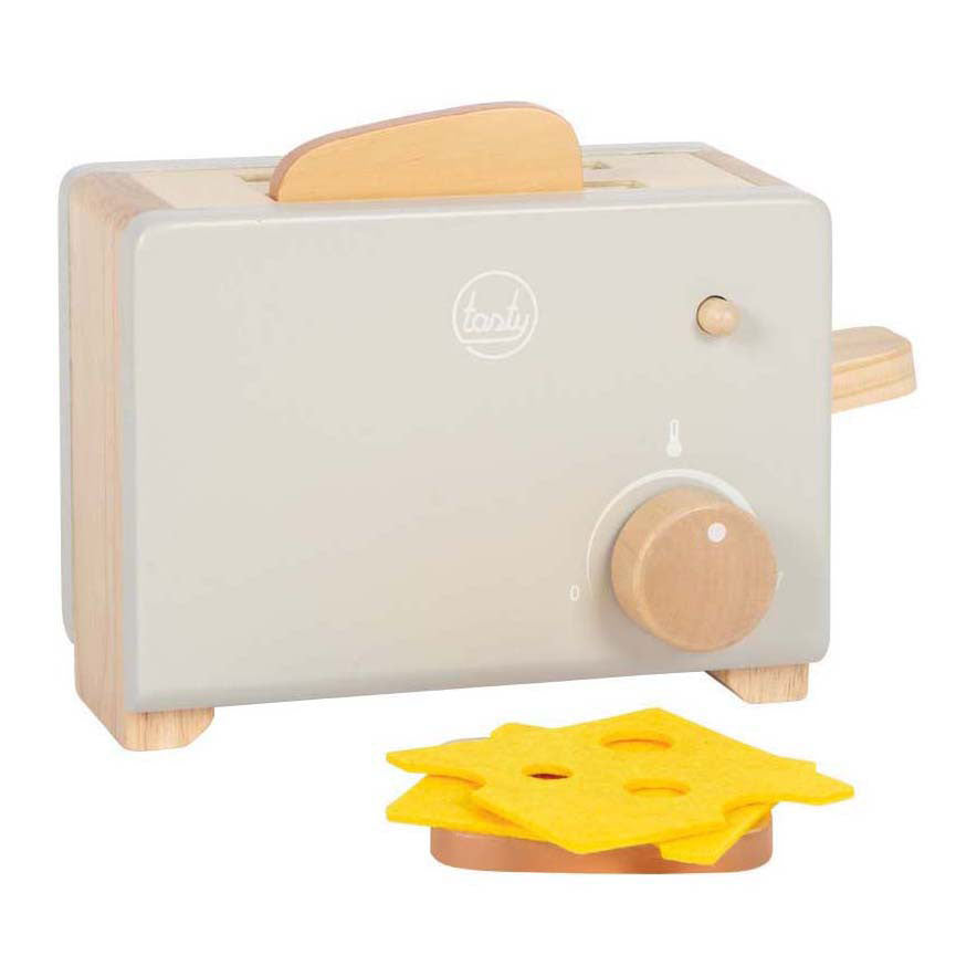 Kleiner Fuß - Holz Toaster Set grau lecker