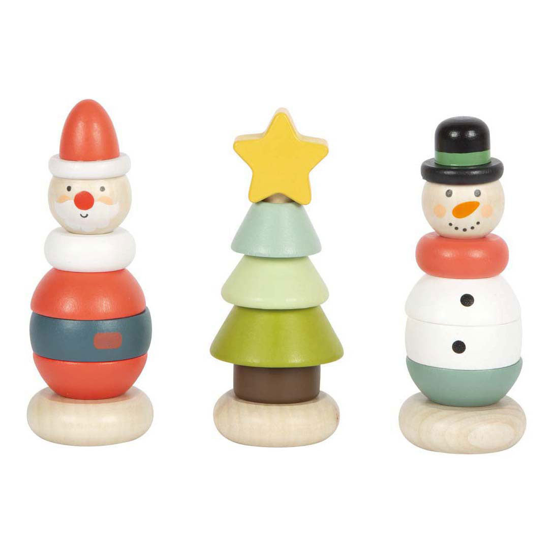 Small Foot - Weihnachts- und Winter-Stapelturm, 9-teilig