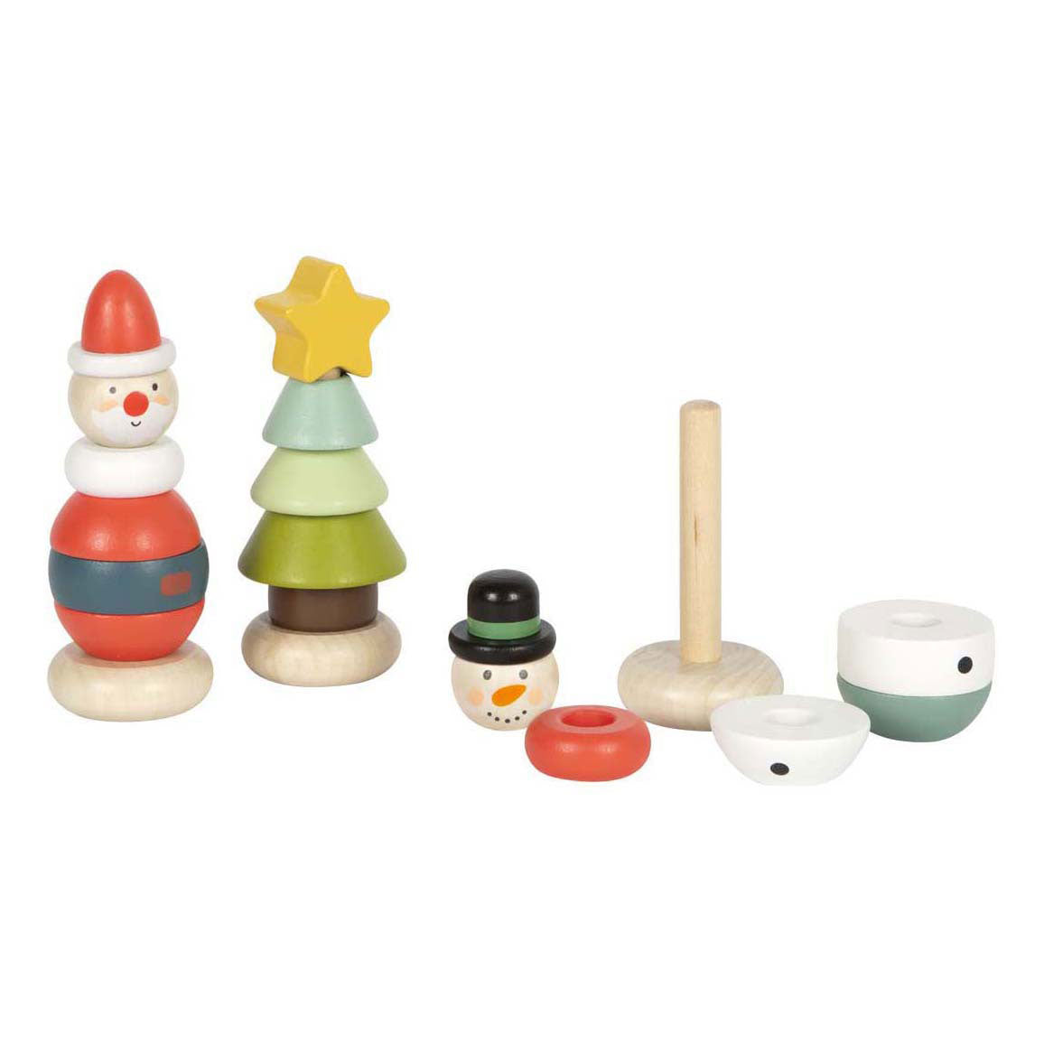 Small Foot - Weihnachts- und Winter-Stapelturm, 9-teilig