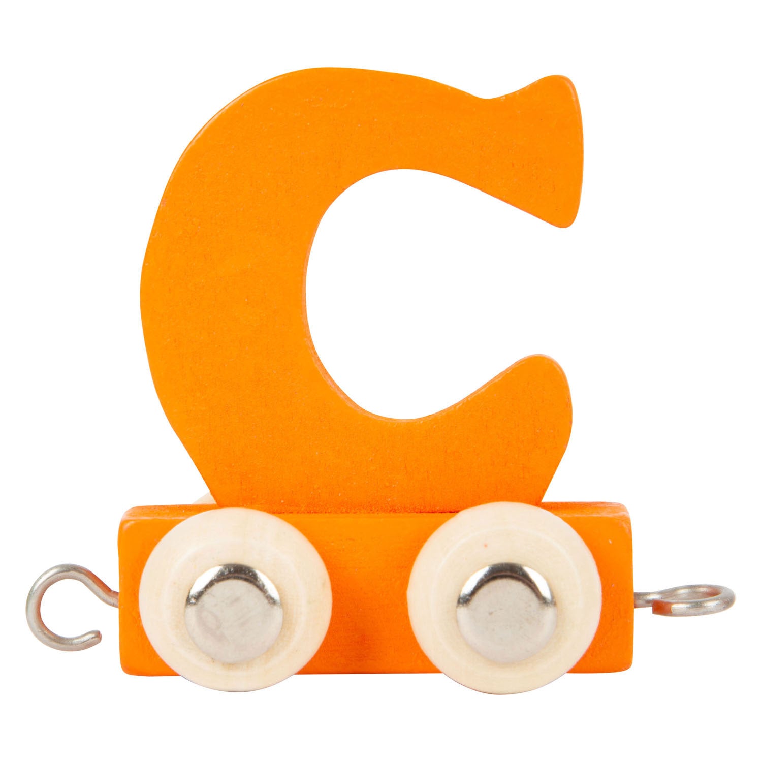 Kleiner Fuß - Holzschrift Orange - c - 12 Stücke