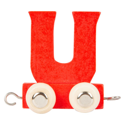 Kleiner Fuß - Holzschrift Rot - u - 12 Stücke