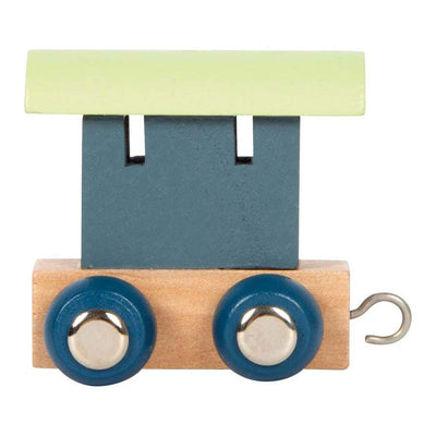 Kleiner Fuß - Holzschrift Polar - Wagenblaugrün - 12 Stücke