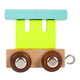 Small Foot - farbiger Holz-Buchstabenzugwagen - 12 Stück