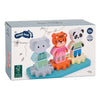 Small Foot - Stapelspiel aus Holz mit Zahnrädern Jungle Friends FSC