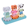 Small Foot - Stapelspiel aus Holz mit Zahnrädern Jungle Friends FSC