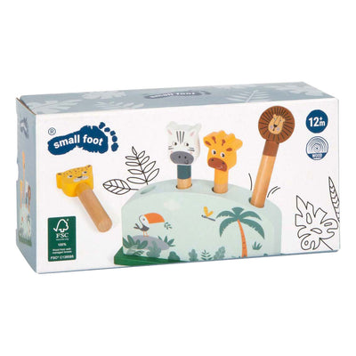 Kleiner Fuß - Holztierform-Spiel Safari FSC