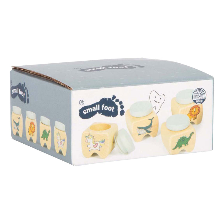 Small Foot - Milchzahnboxen aus Holz - 4 Stk.