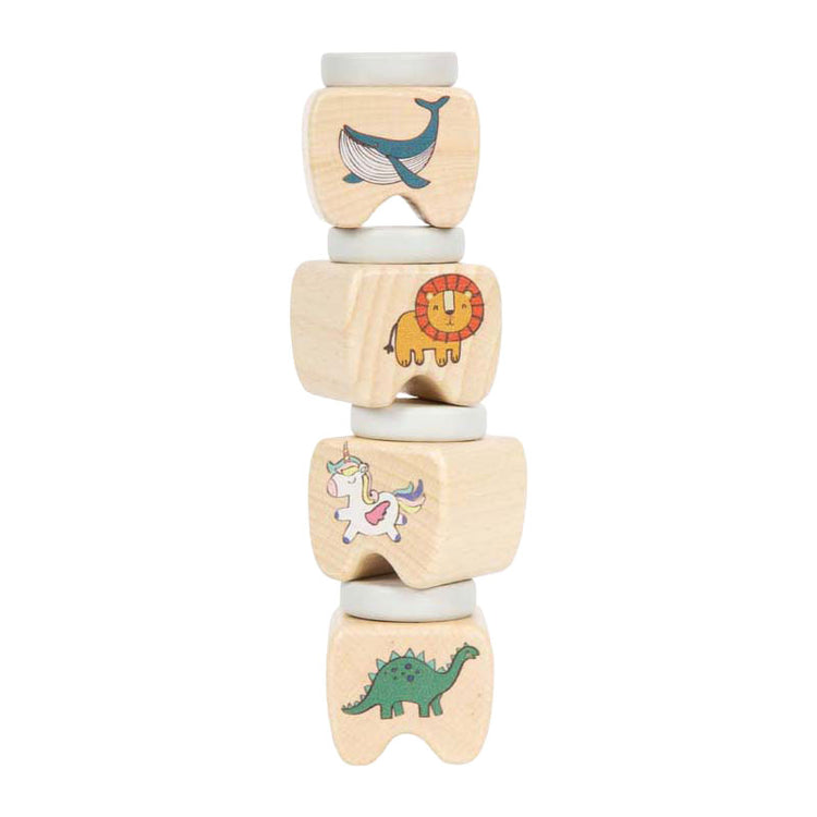 Small Foot - Milchzahnboxen aus Holz - 4 Stk.
