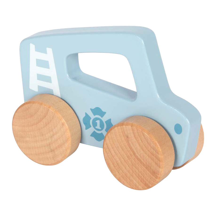 Kleiner Fuß - hölzernes Rutschauto blau