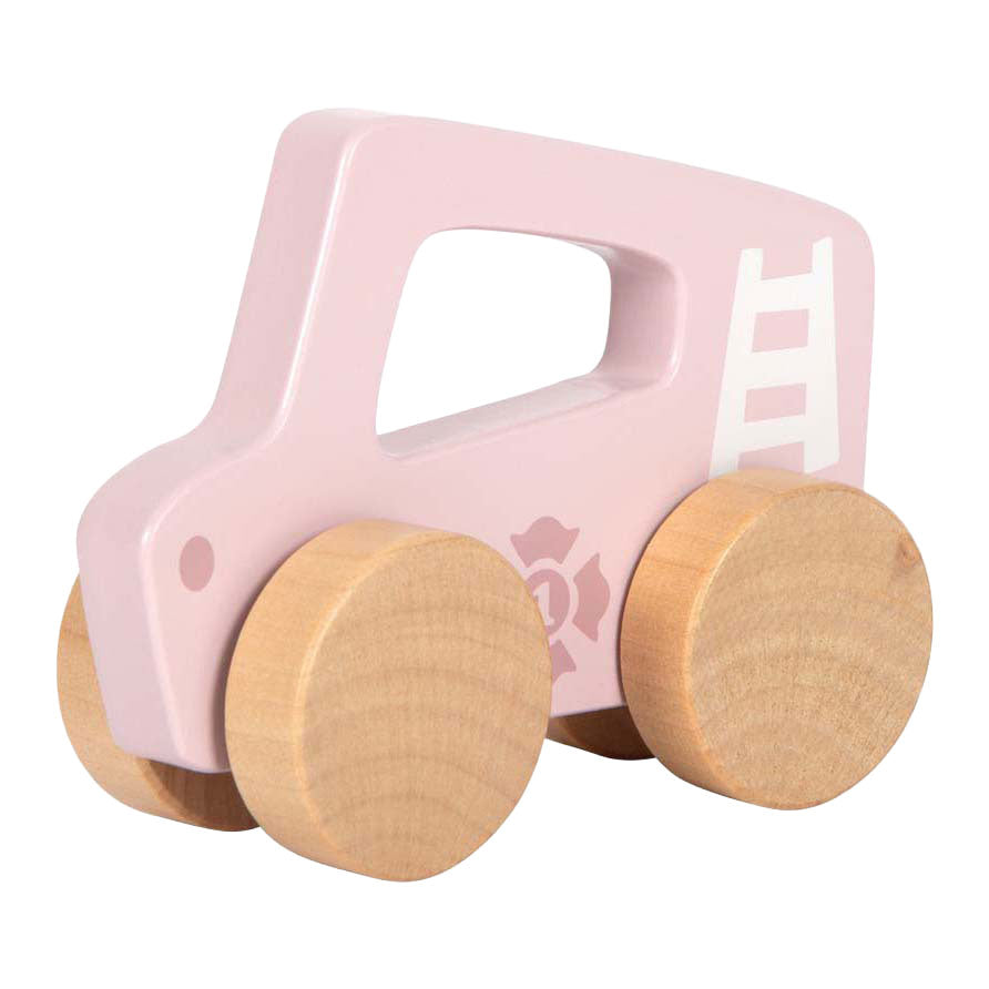 Kleiner Fuß - hölzernes Rutschauto rosa