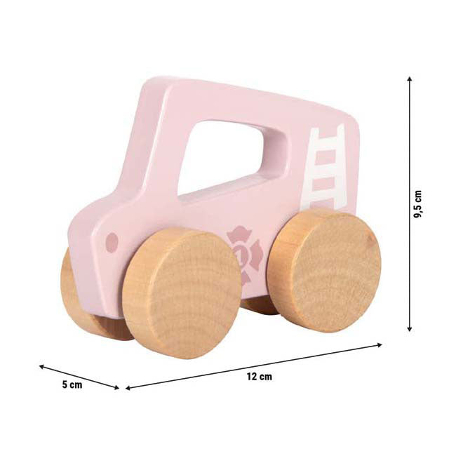 Kleiner Fuß - hölzernes Rutschauto rosa