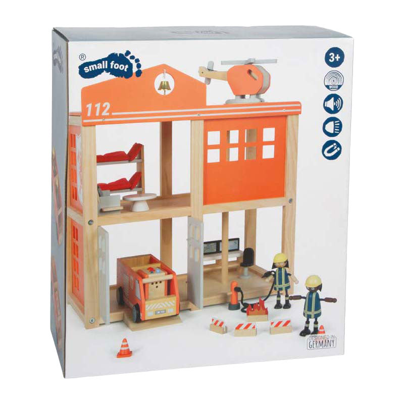 Small Foot - Große Feuerwache aus Holz mit Zubehör