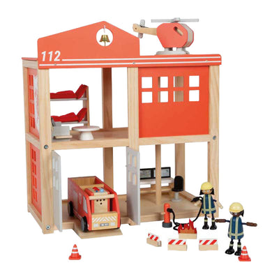 Small Foot - Große Feuerwache aus Holz mit Zubehör