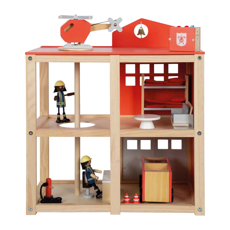 Small Foot - Große Feuerwache aus Holz mit Zubehör