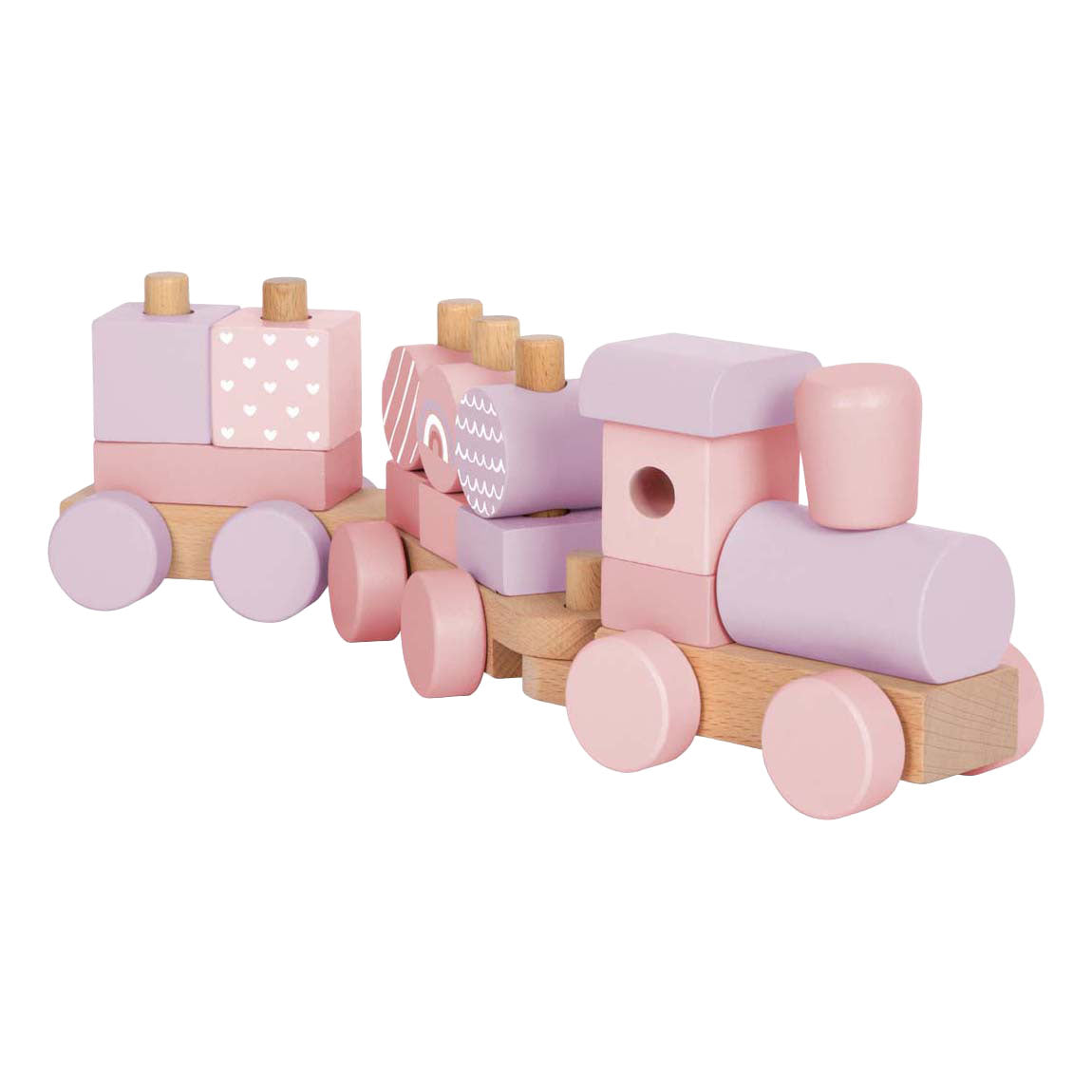 Kleiner Fuß - Holzeisenbahn rosa