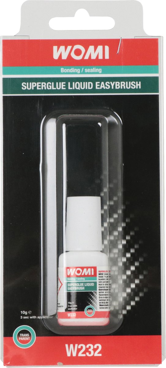 Womi Sekundenkleber W232 Sekundenkleber flüssig Easybrush transparent 10 Gramm