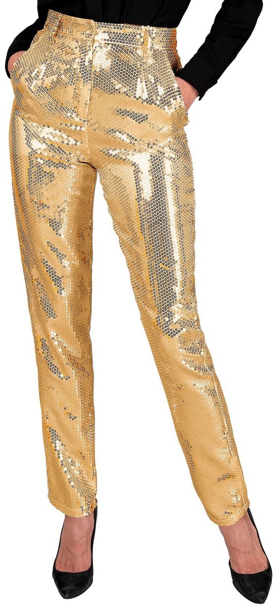 Widmann-Paillettenhose, stolz darauf, eine goldene Frau zu sein