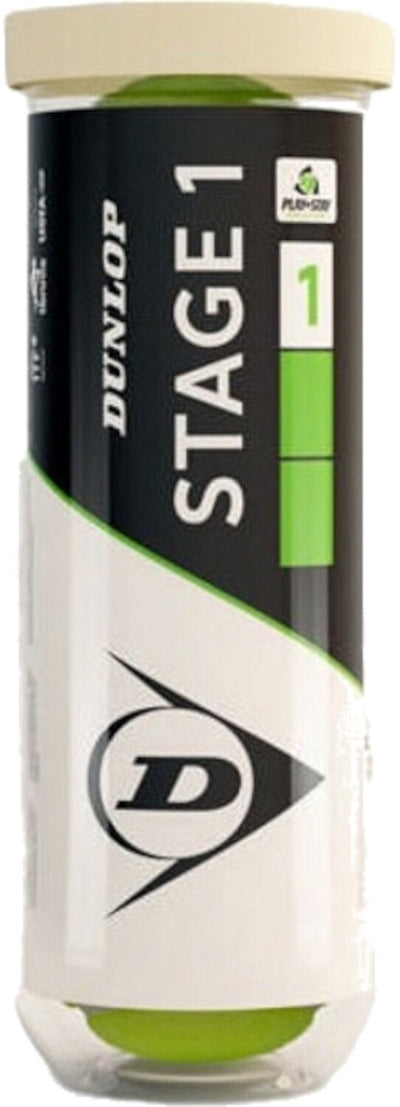 Dunlop Tennisbälle der Stufe 1 – 3 Stück – grün gelb
