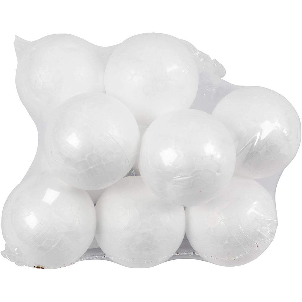 Creativ Company Bälle, D 4 cm, weiß, 10 Stück 1 Box