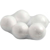 Creativ Company Bälle, D 6 cm, weiß, 5 Stück 1 Box