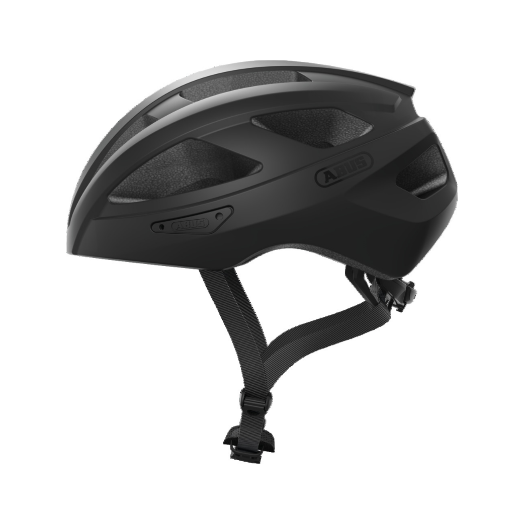 Abus Helm MacatGold glänzender Samt Schwarz M 52-58cm