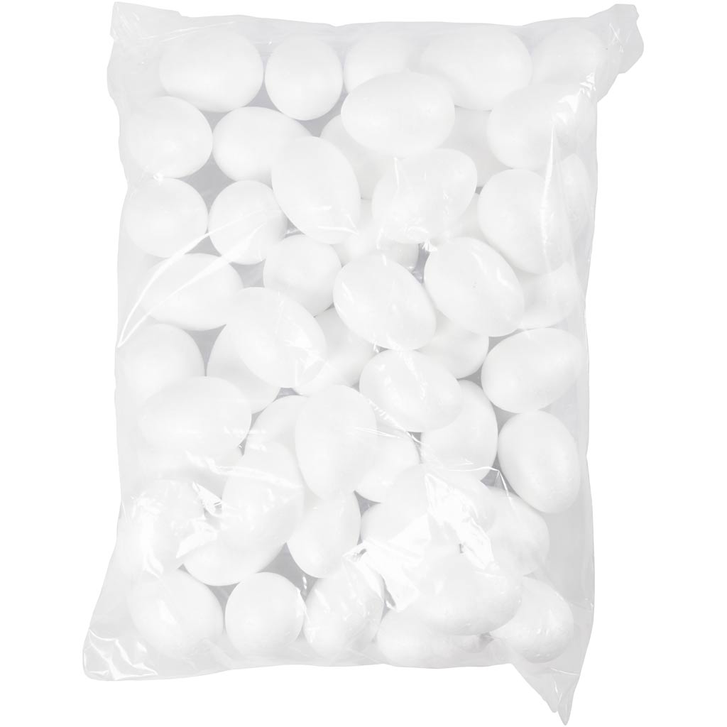 Creativ Company Eier, H: 6 cm, weiß, 50 Stück 1 Box