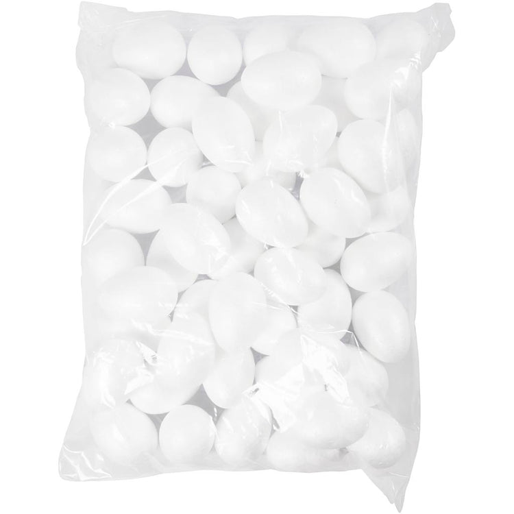 Creativ Company Eier, H: 6 cm, weiß, 50 Stück 1 Box