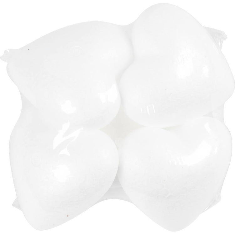 Creativ Company Herzen, H: 8 cm, T: 4,5 cm, B: 8 cm, weiß, 5 Stück 1 Box