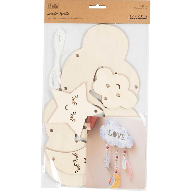 Creativ Company Holzmobile, Nachtbaum, B: 28 cm, Stärke 3 mm, 1 Stück 1 Karton