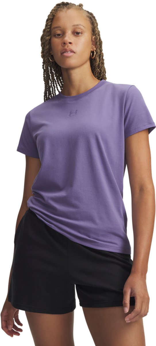 Under Armour UA Rival Core SS-PPL Damen-Sportshirt – Purple Luxury – Purple Luxury