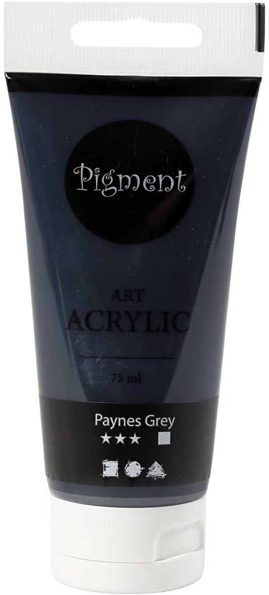 Creativ Company Pigment Art Acrylfarbe Paynes Gray, 75 ml