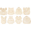 Creativ Company Holzfiguren, Muster, H: 12,4 cm, Stärke 3 mm, 8 Stück 1 Karton