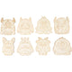Creativ Company Holzfiguren, Muster, H: 12,4 cm, Stärke 3 mm, 8 Stück 1 Karton