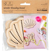 Creativ Company Holzform mit Löchern, Regenbogen, Muschel, Schmetterling, Größe 7,5-13 cm, 6 Stück 1 Box